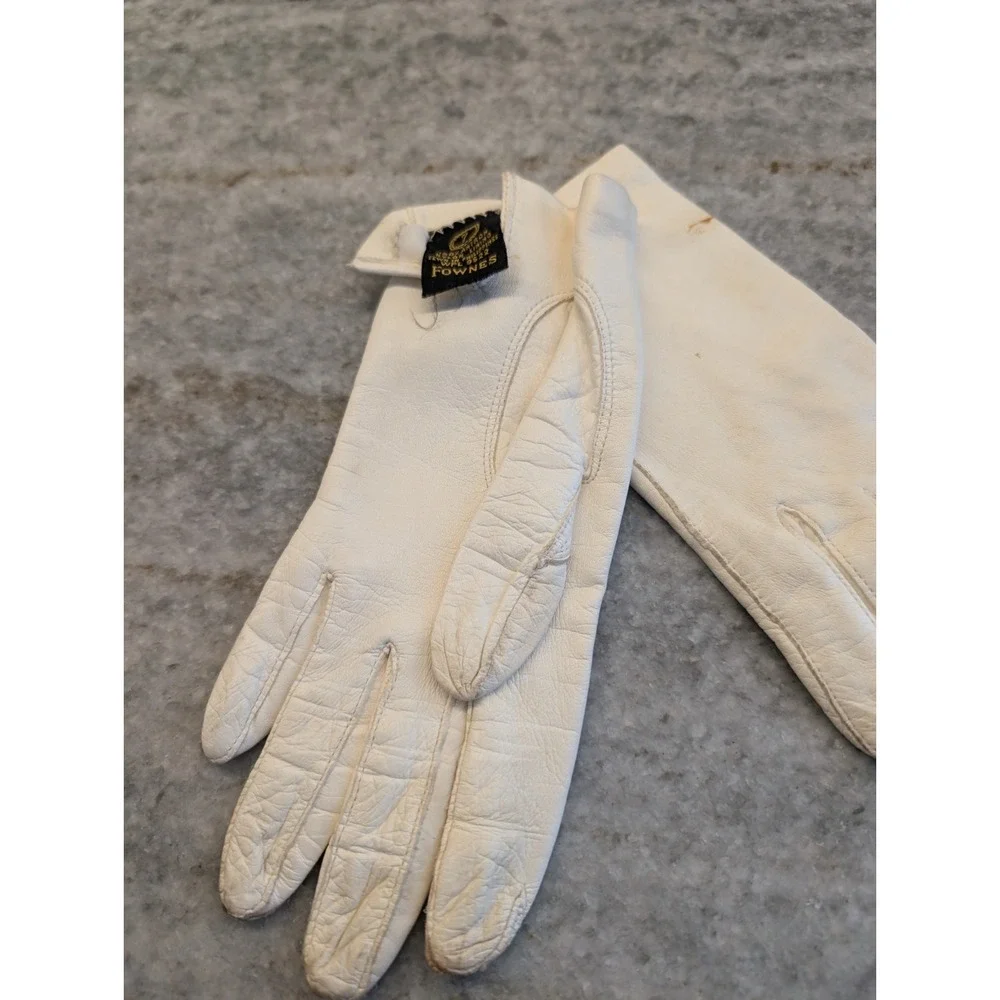 Vintage‎ Womens Gloves, Size 7, White